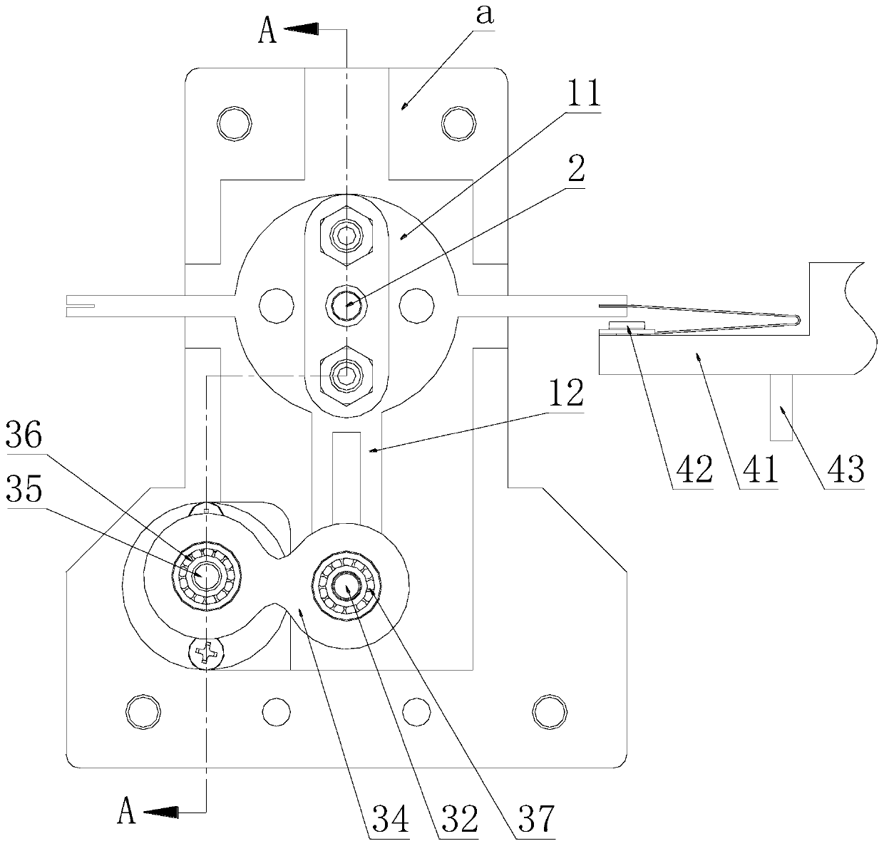 Spring leaf fatigue test device