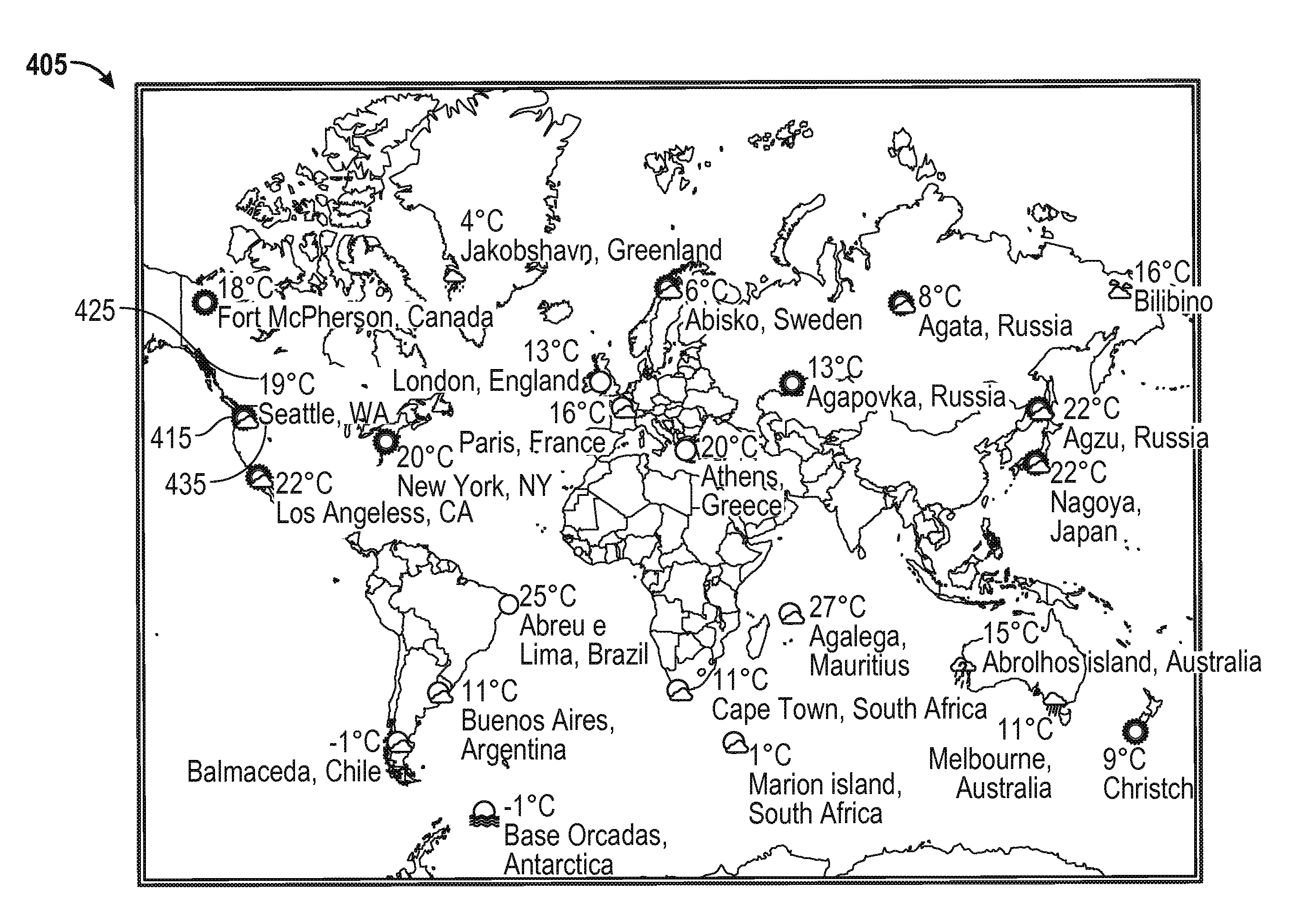 Custom labeling of a map based on content