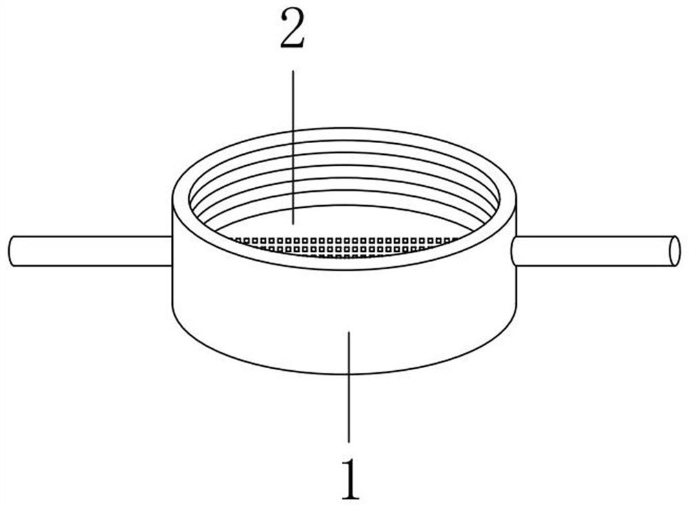 Cold noodle processing pre-cooking discharge head