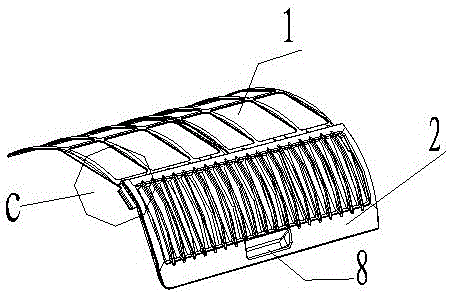 Air conditioner filter screen structure