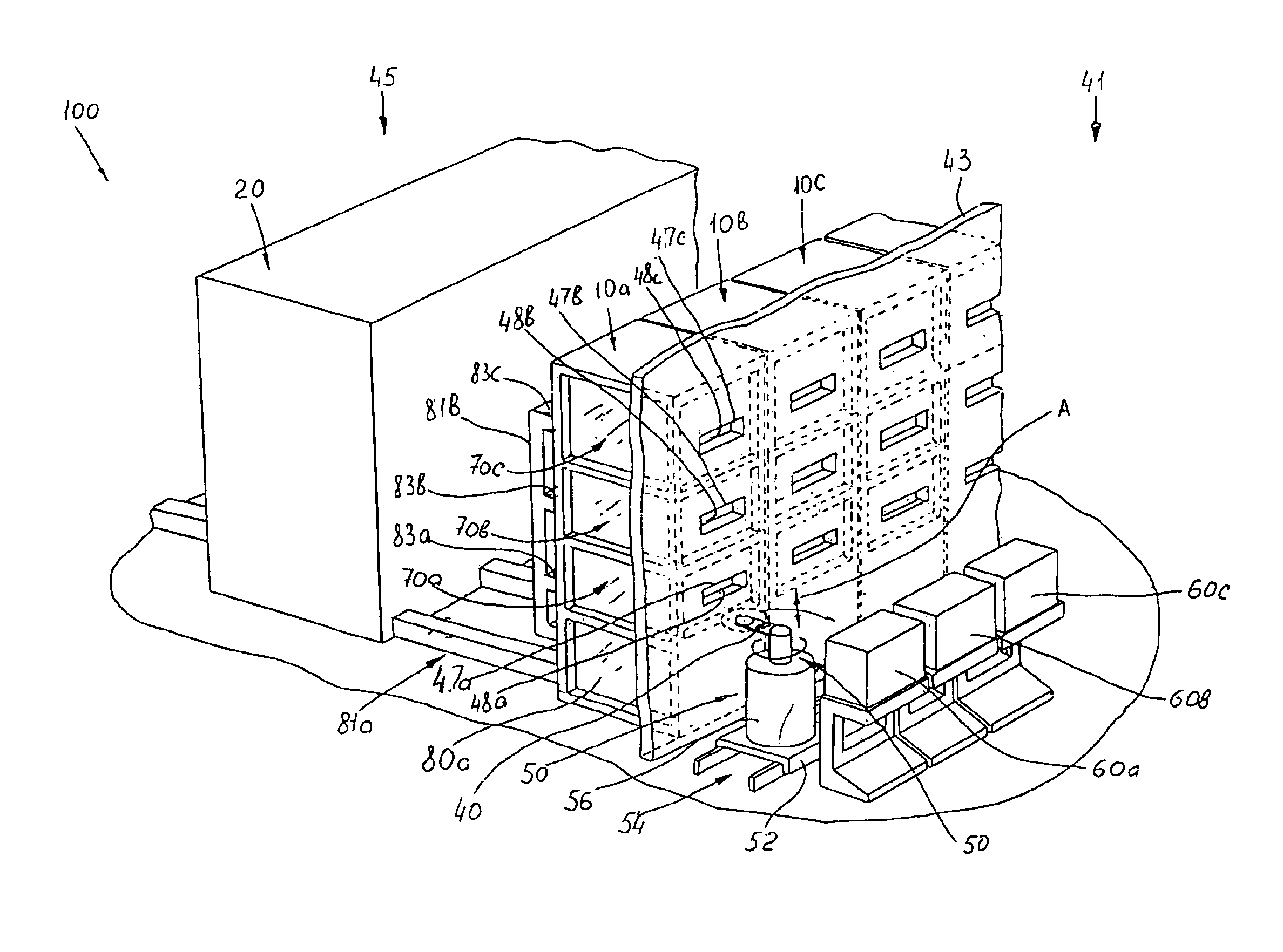 Spatially-arranged chemical processing station