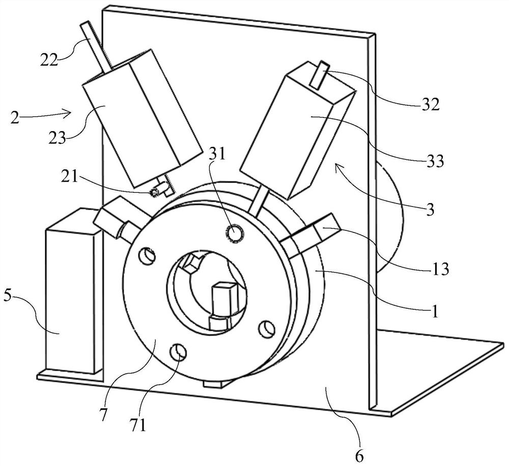 Flange positioning device, positioning system and positioning method