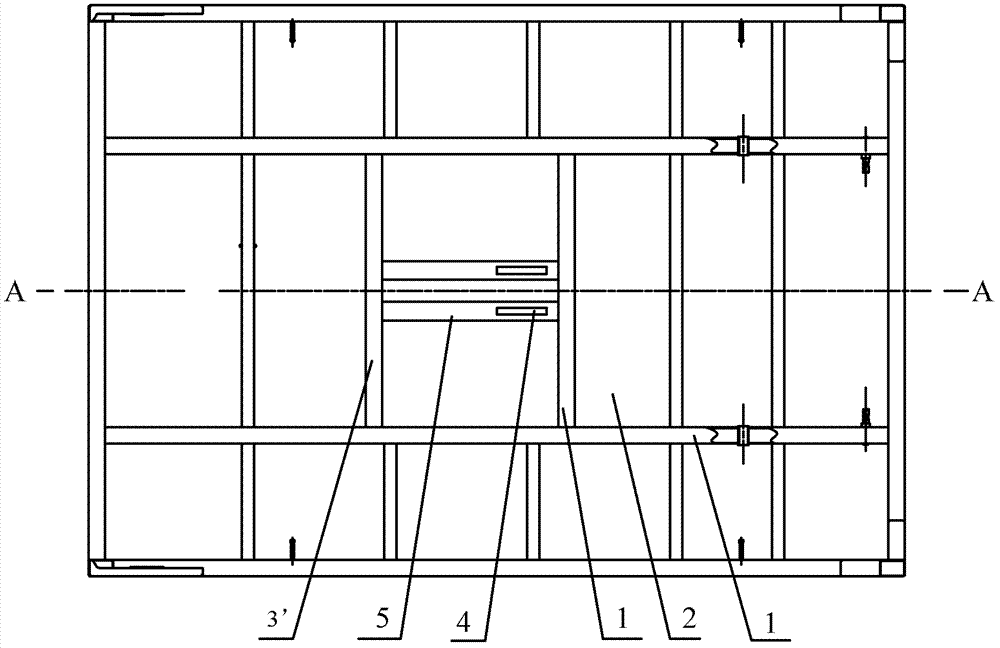 Hydraulic pump installation point support of motor tricycle and platform floor with same