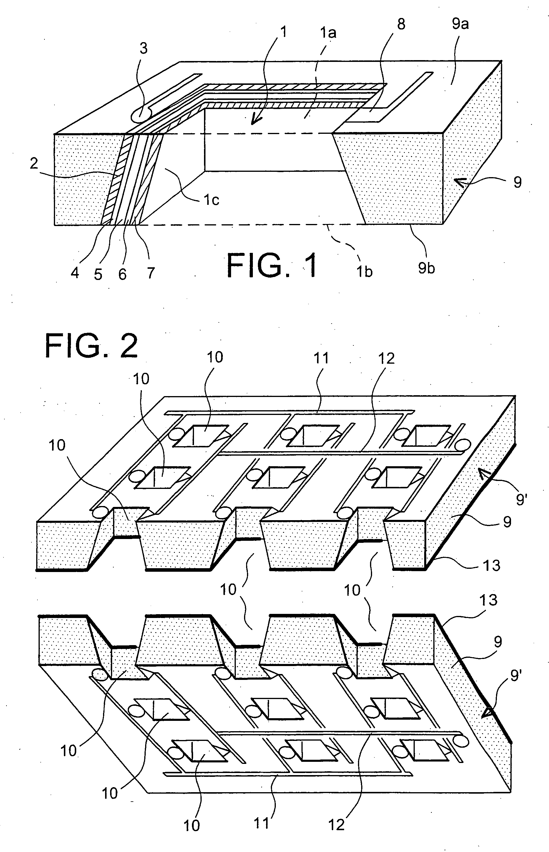Method for making a fuel cell with large active surface and reduced volume