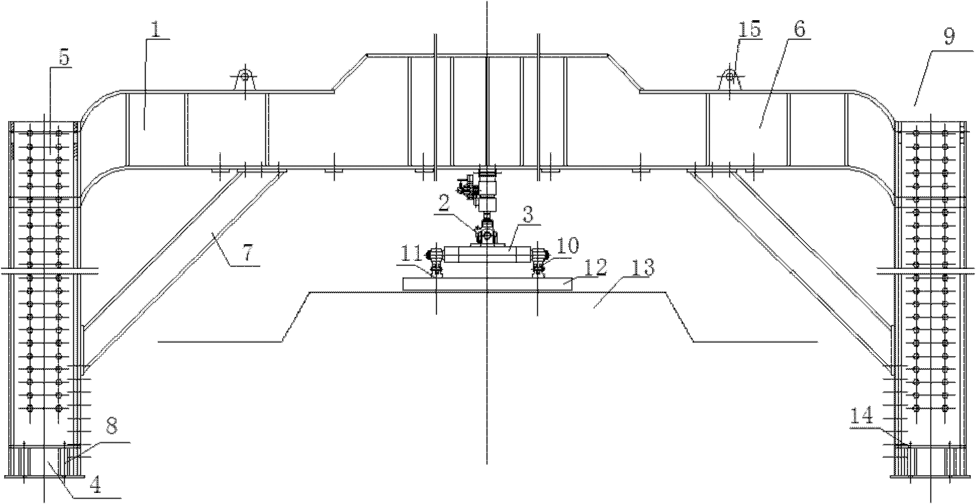 Dynamic load simulation device for high-speed railway