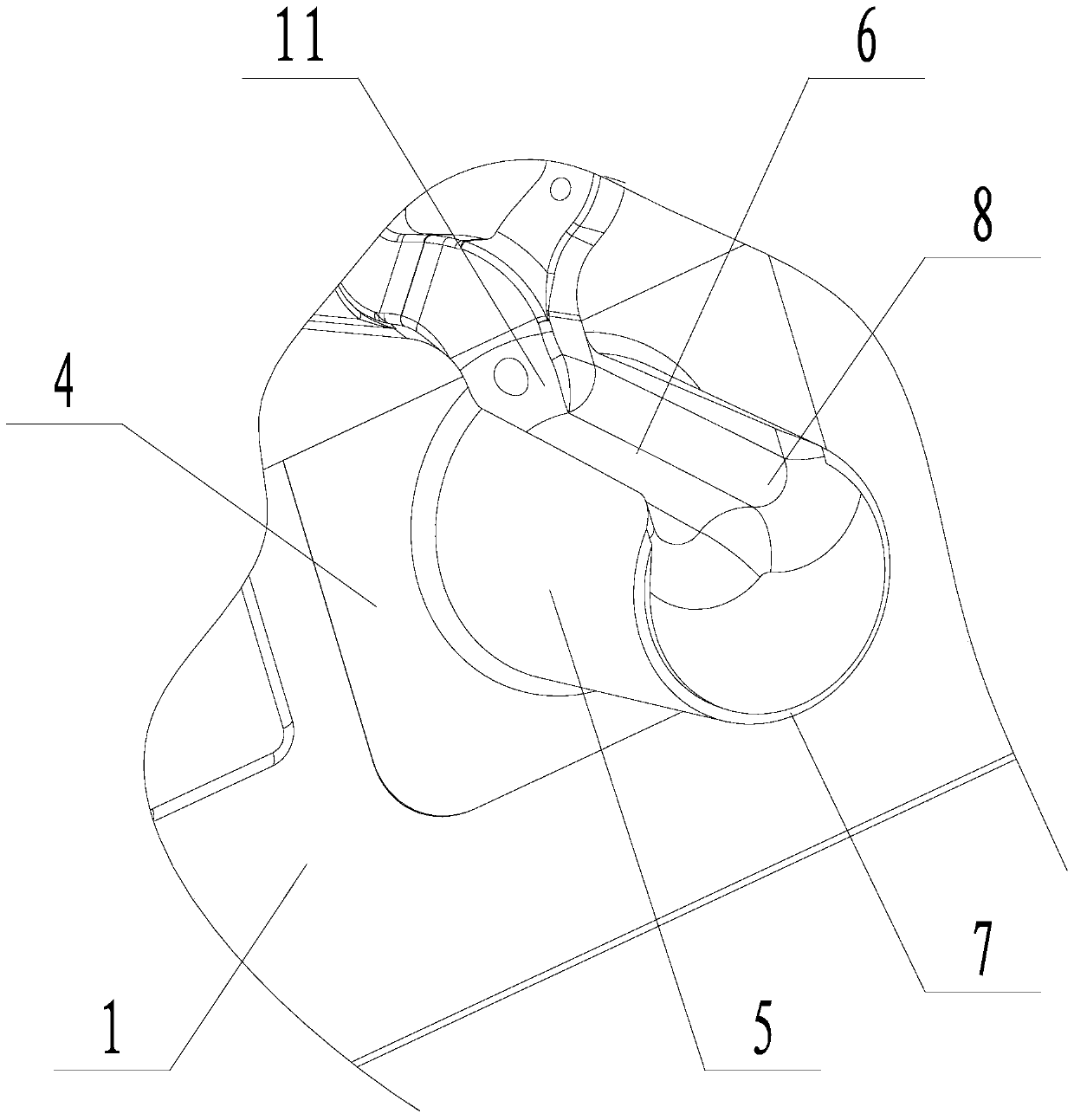 Divider pulling material structure