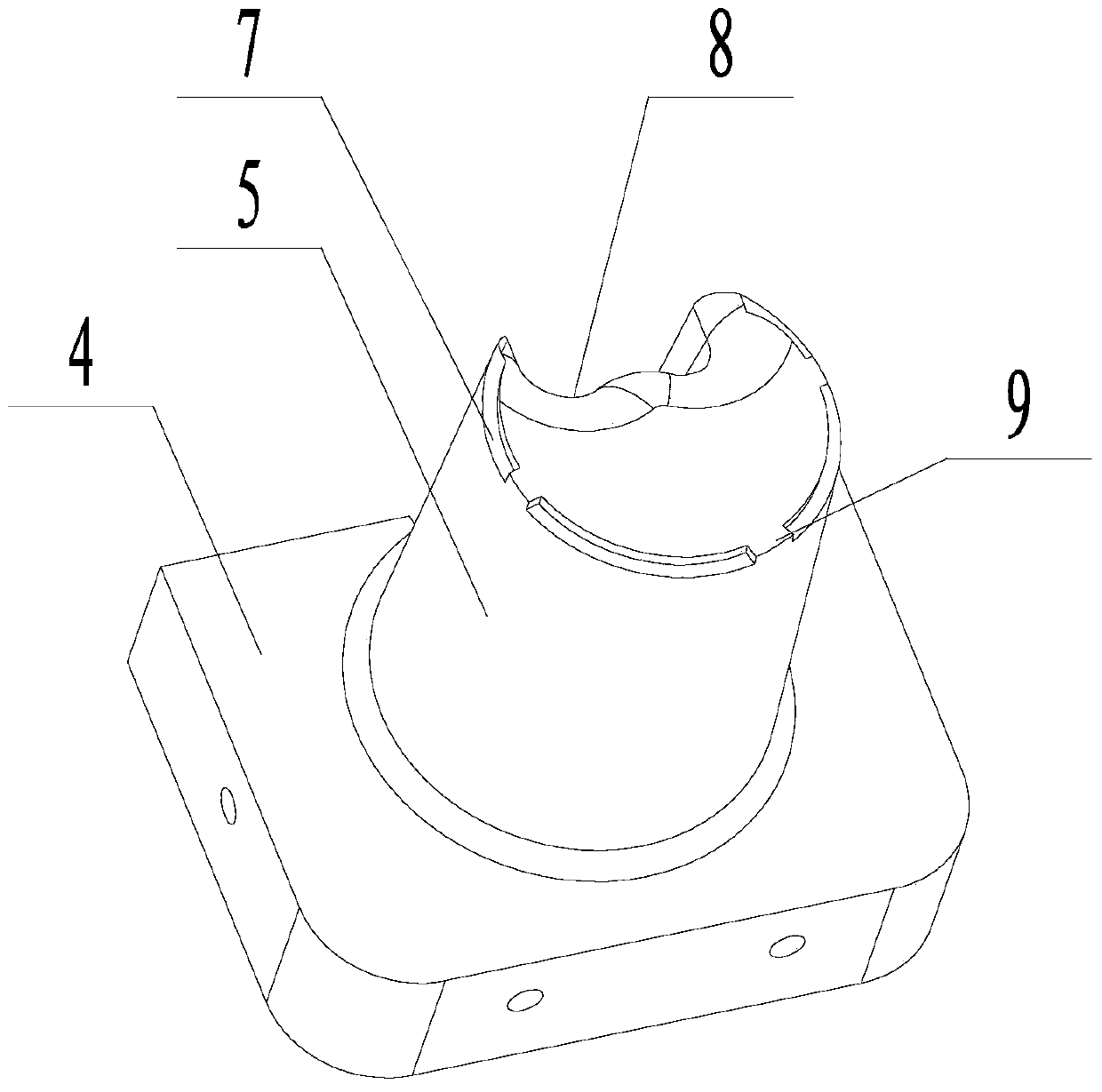 Divider pulling material structure