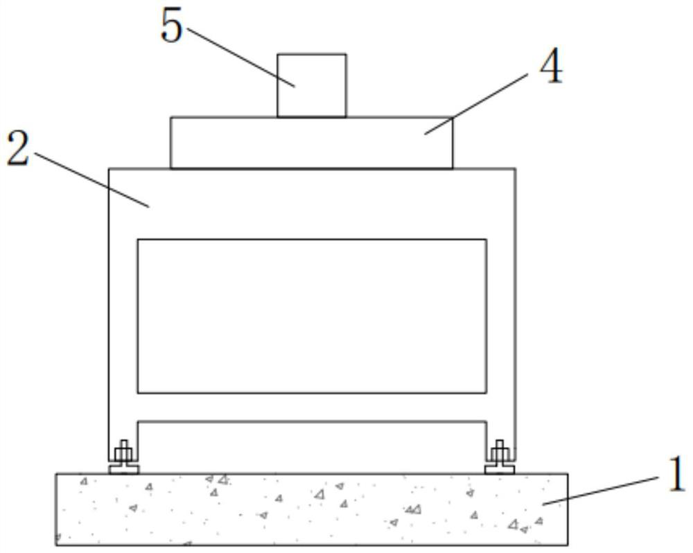 Base structure for vibration suppression of high-speed equipment
