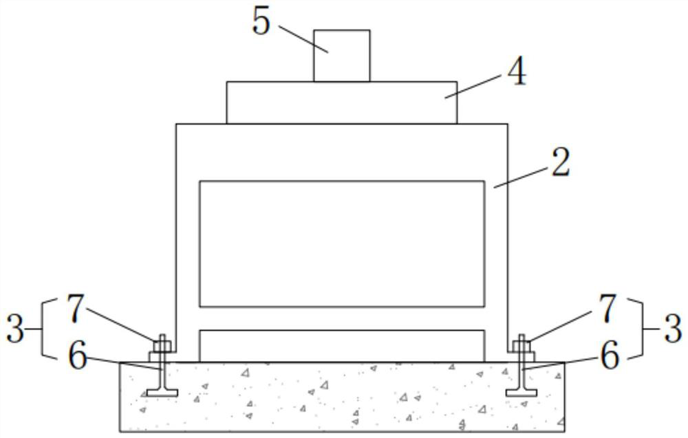 Base structure for vibration suppression of high-speed equipment