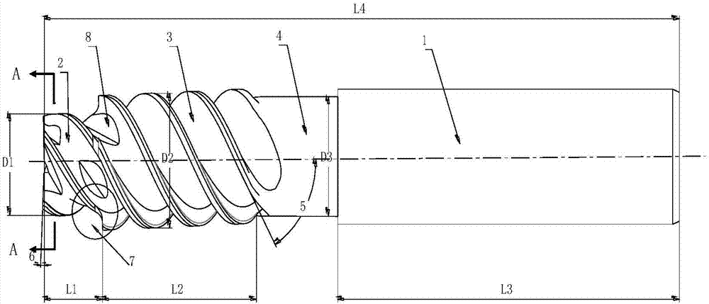 Dedicated compound tool suitable for helical hole milling of industrial robot lamination component