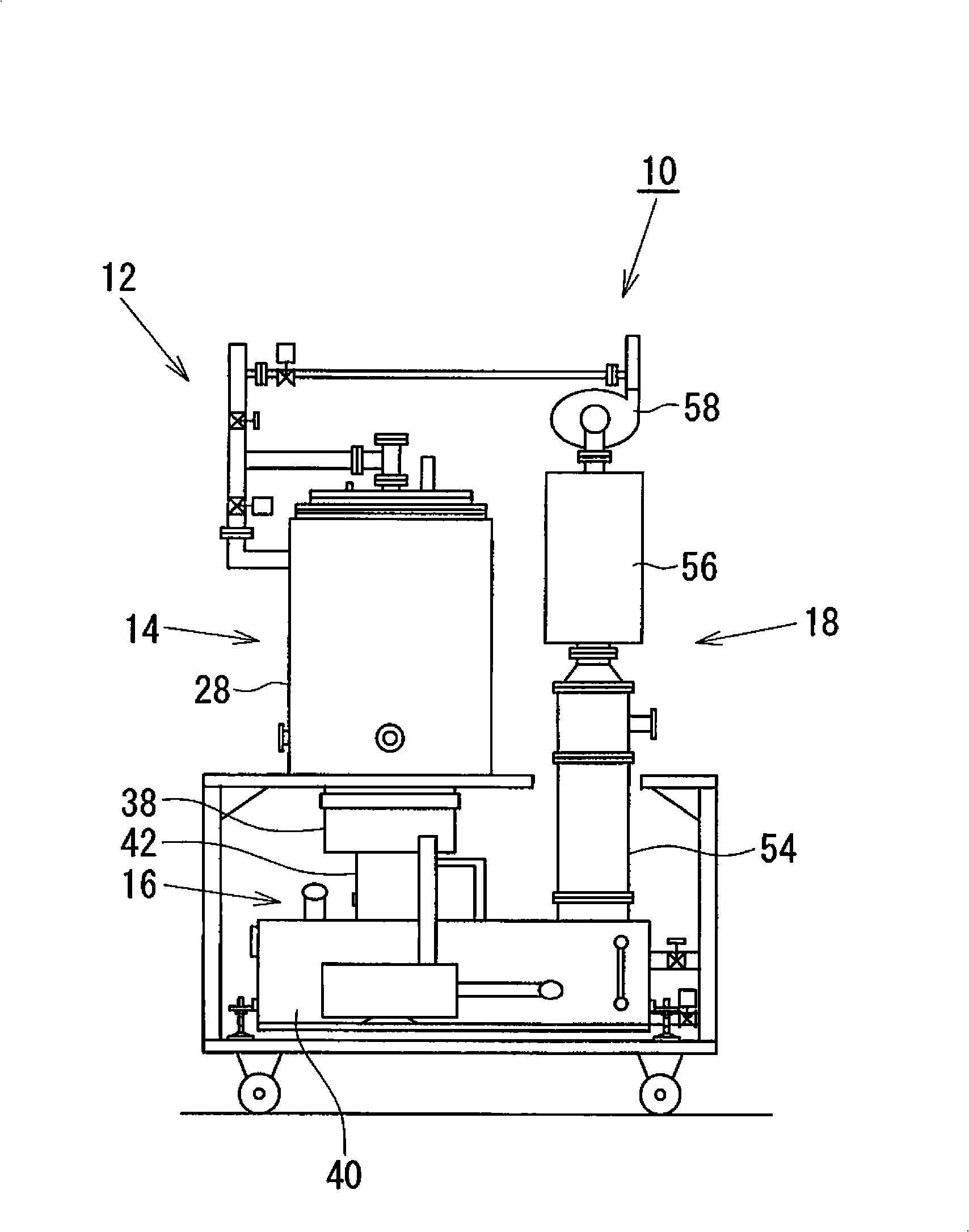 Water gas treatment device