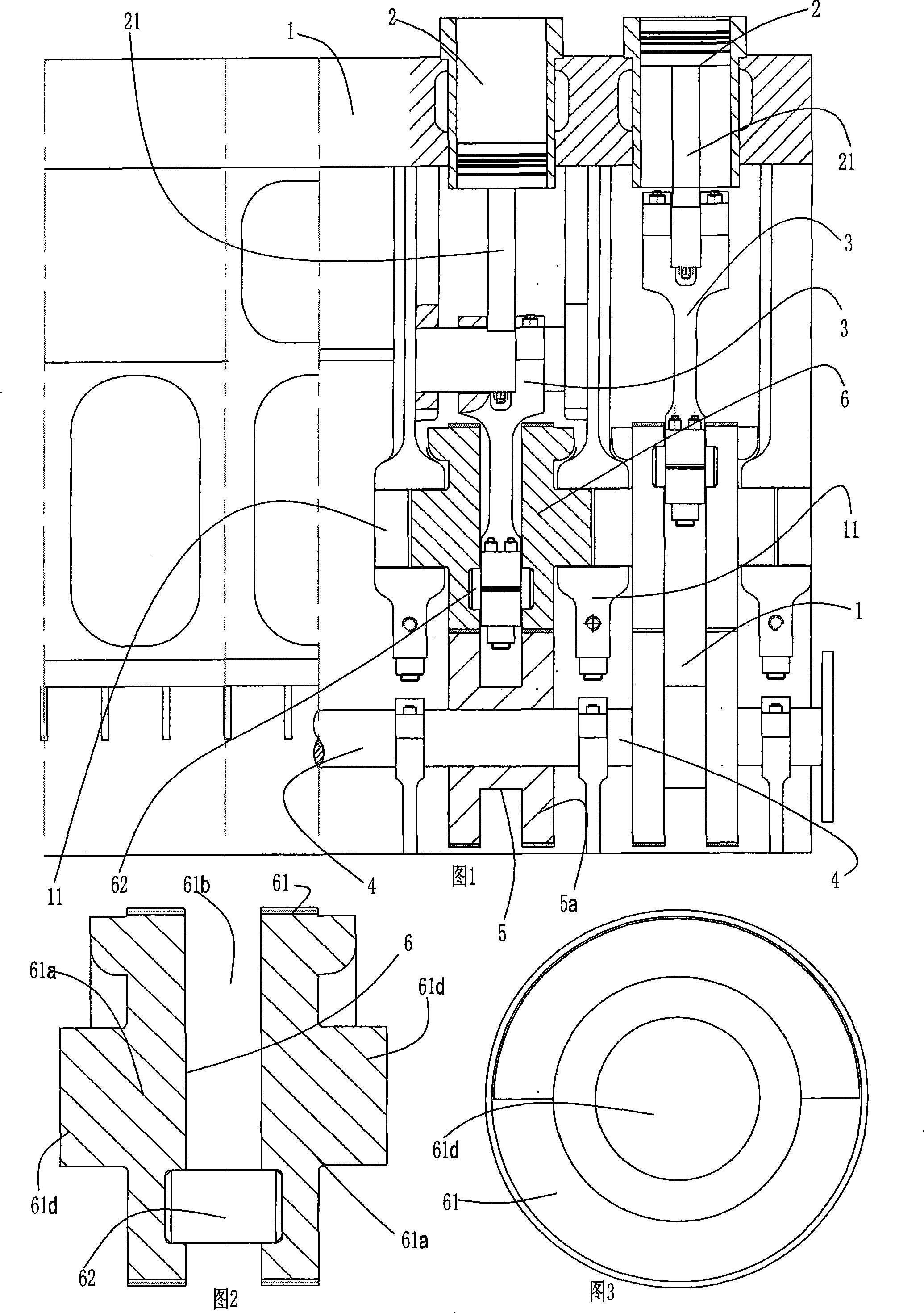 Double-shaft type internal combustion engine power transmission and output mechanism