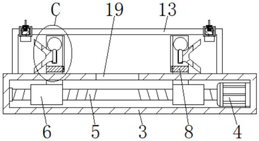 Punching device capable of achieving stable clamping and used for elevator accessory machining