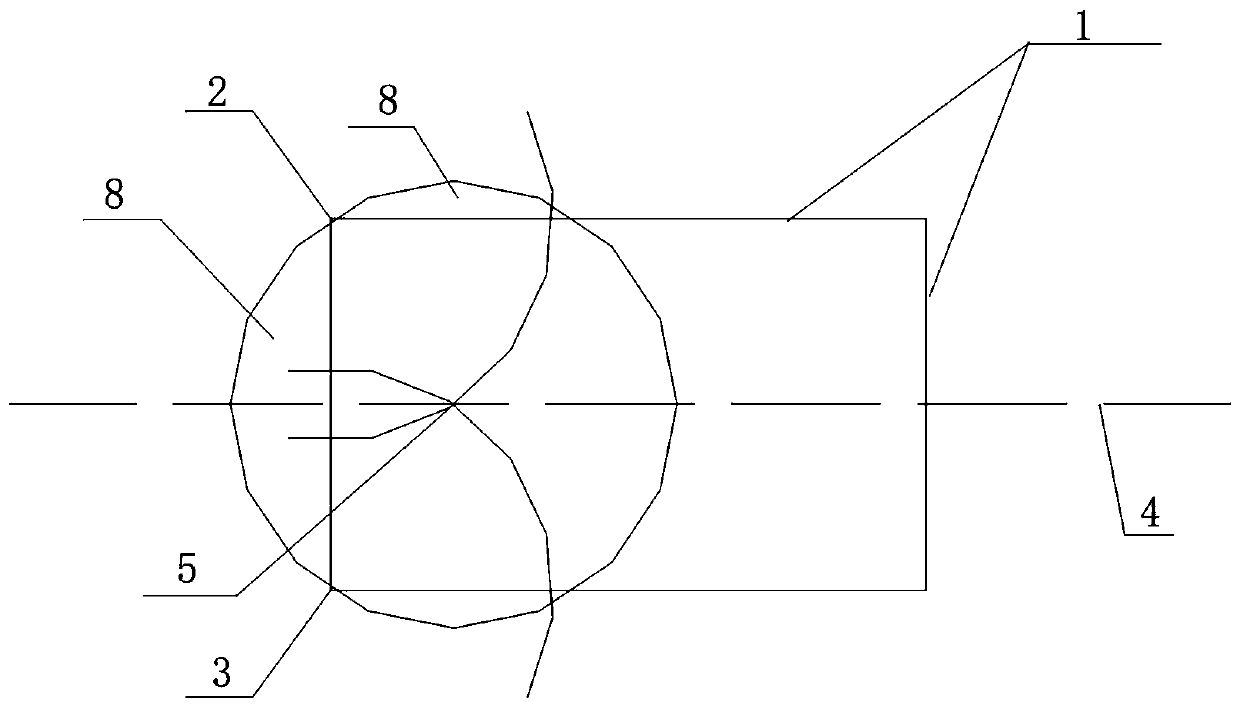 Mechanical hole forming construction method of rectangular slide-resistant pile