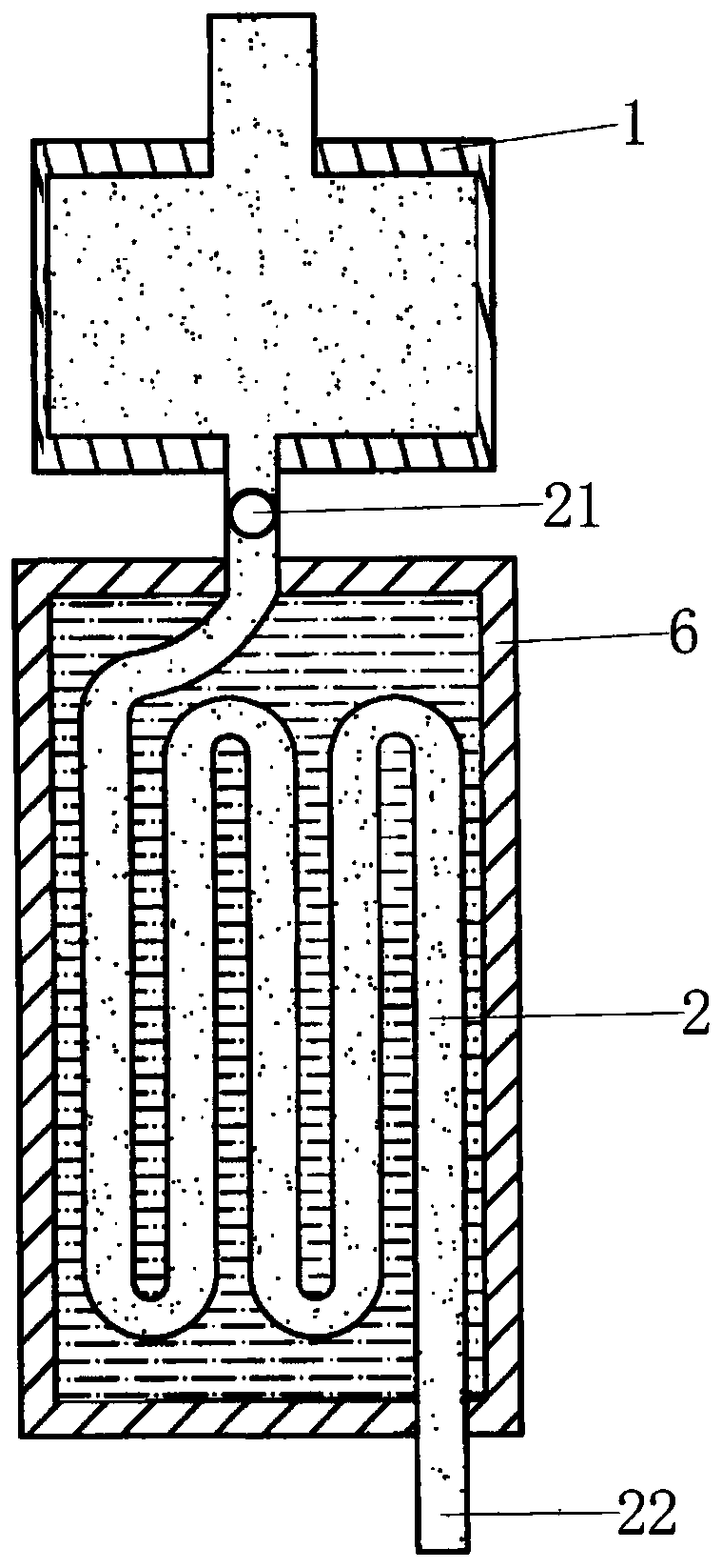 Method and device for cooking and discharging noodles