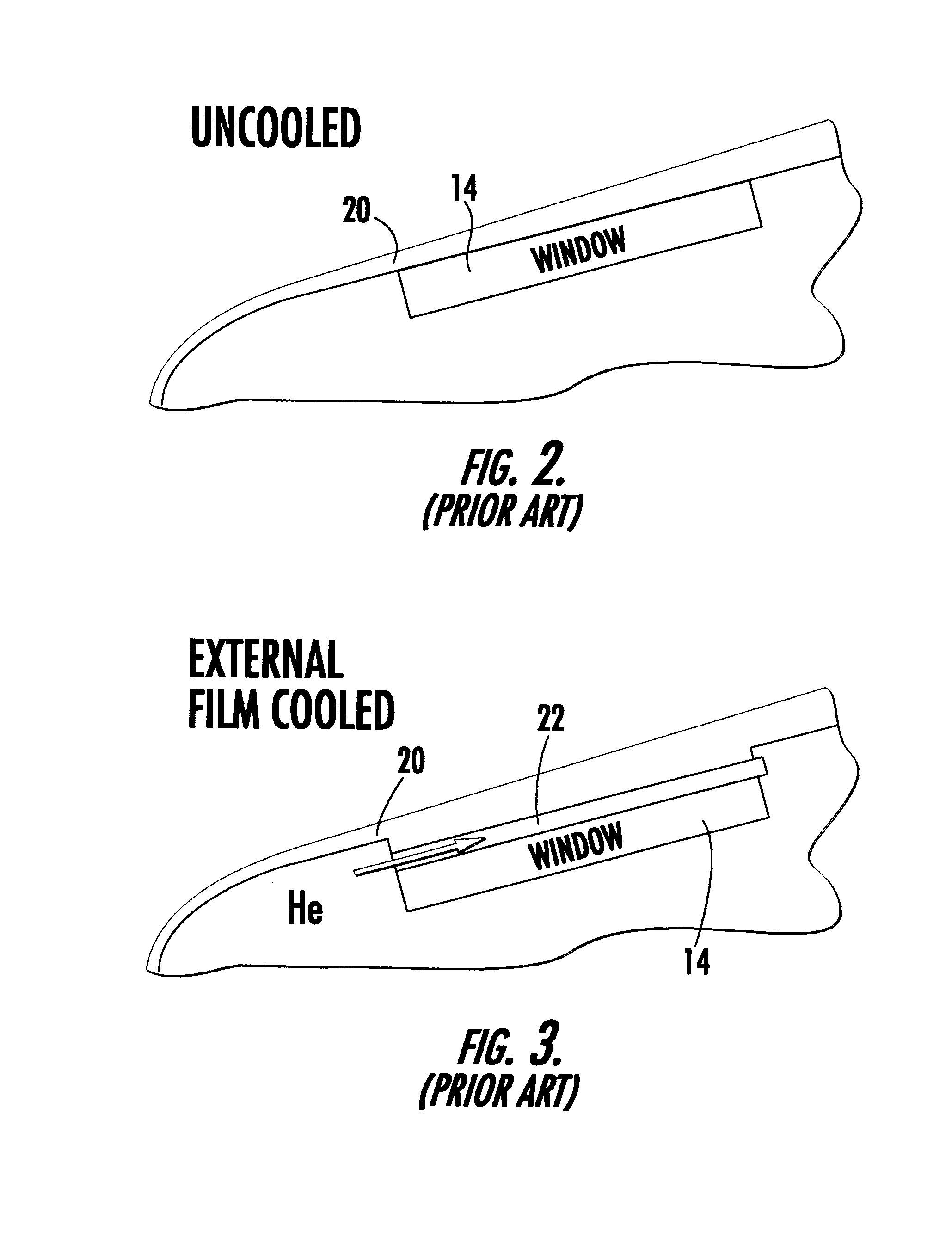 Internal fluid cooled window assembly