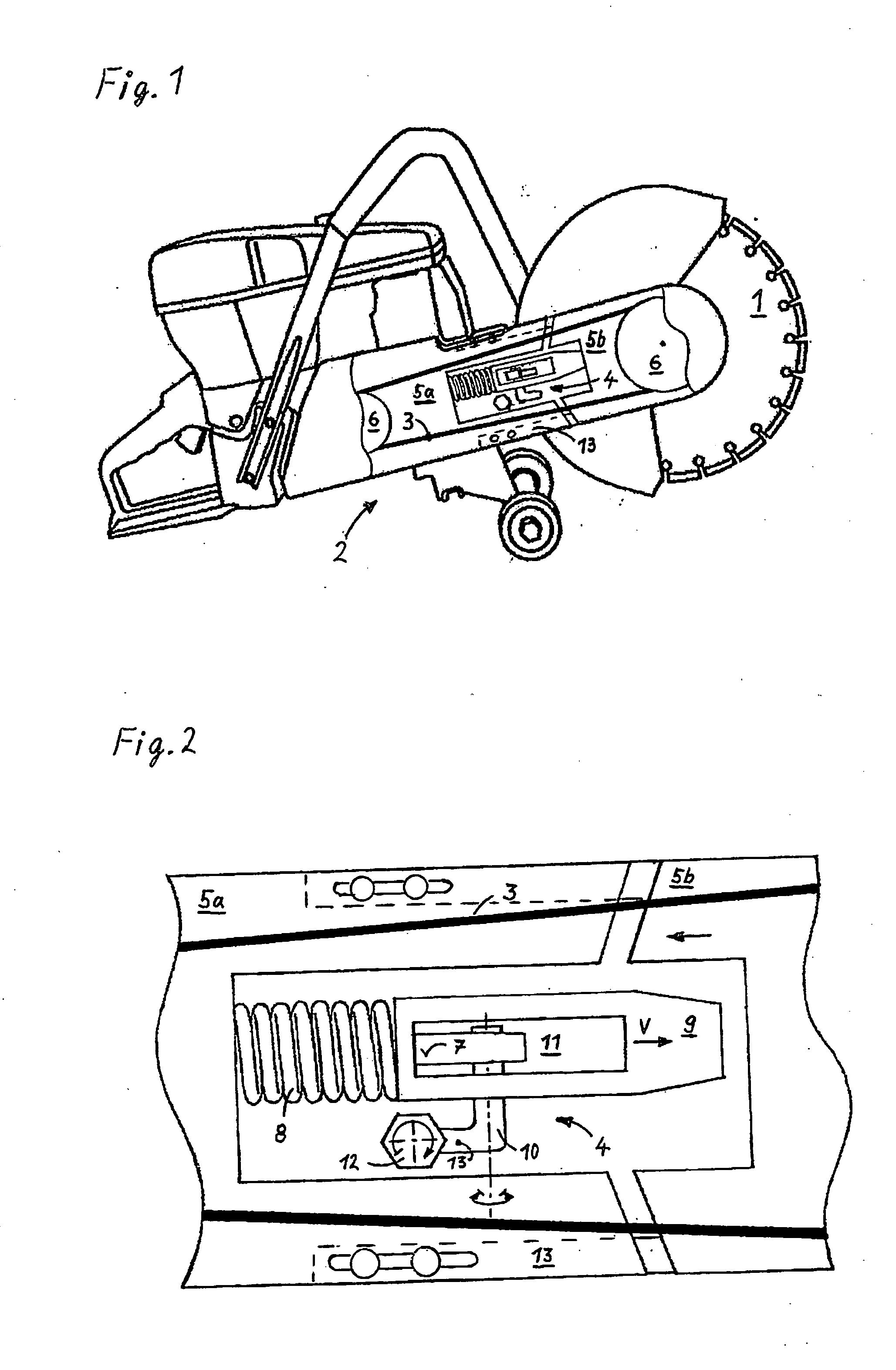 Hand-held power tool with a belt tensioning device