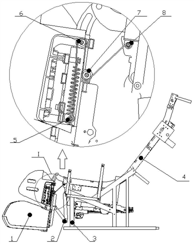 A massage chair calf mechanism