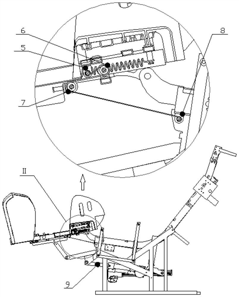 A massage chair calf mechanism