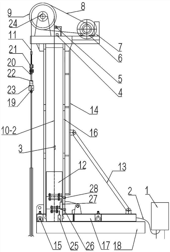 Vertical pumping unit capable of automatically adjusting stroke frequency and balancing