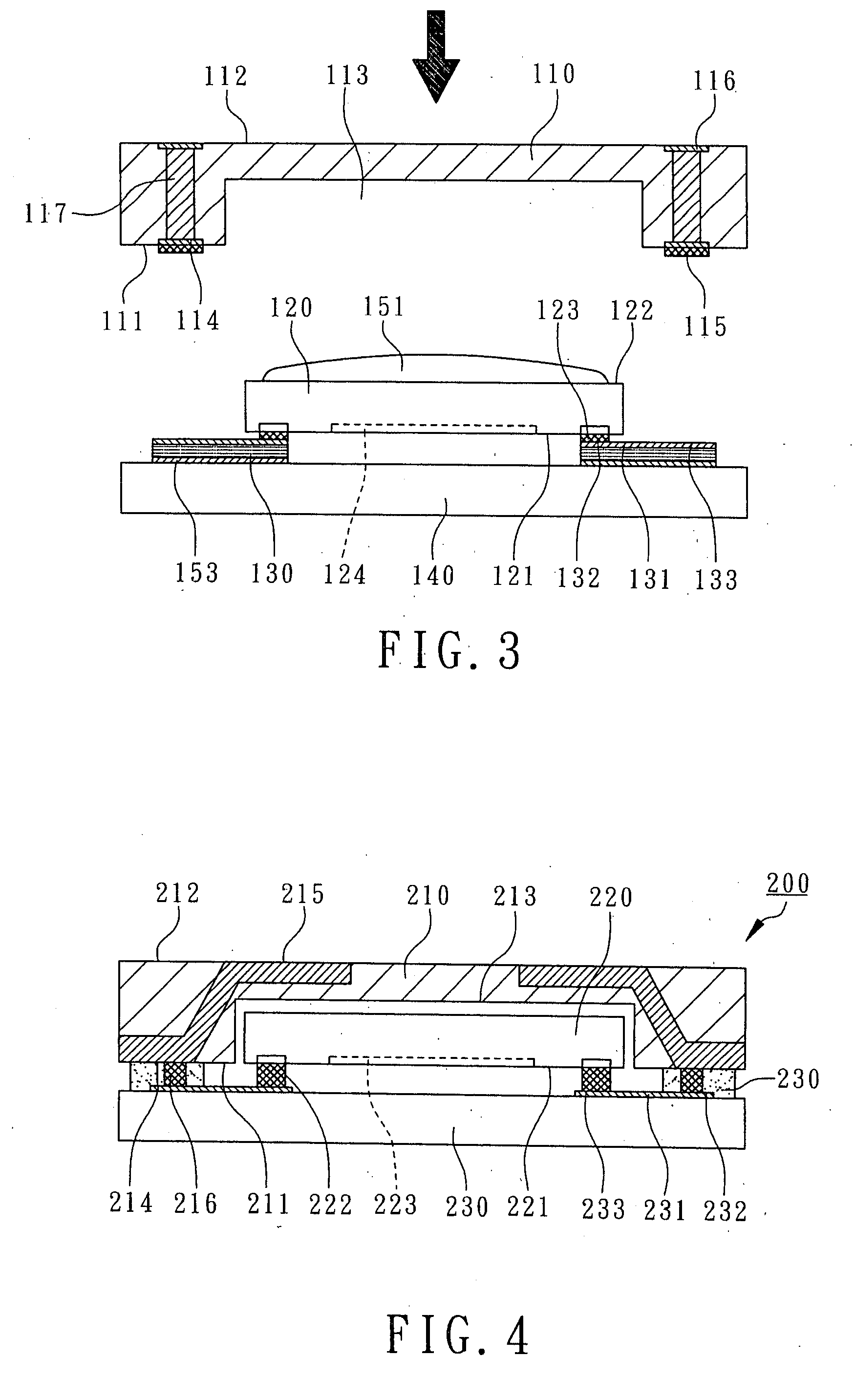 Package structure of image sensor device