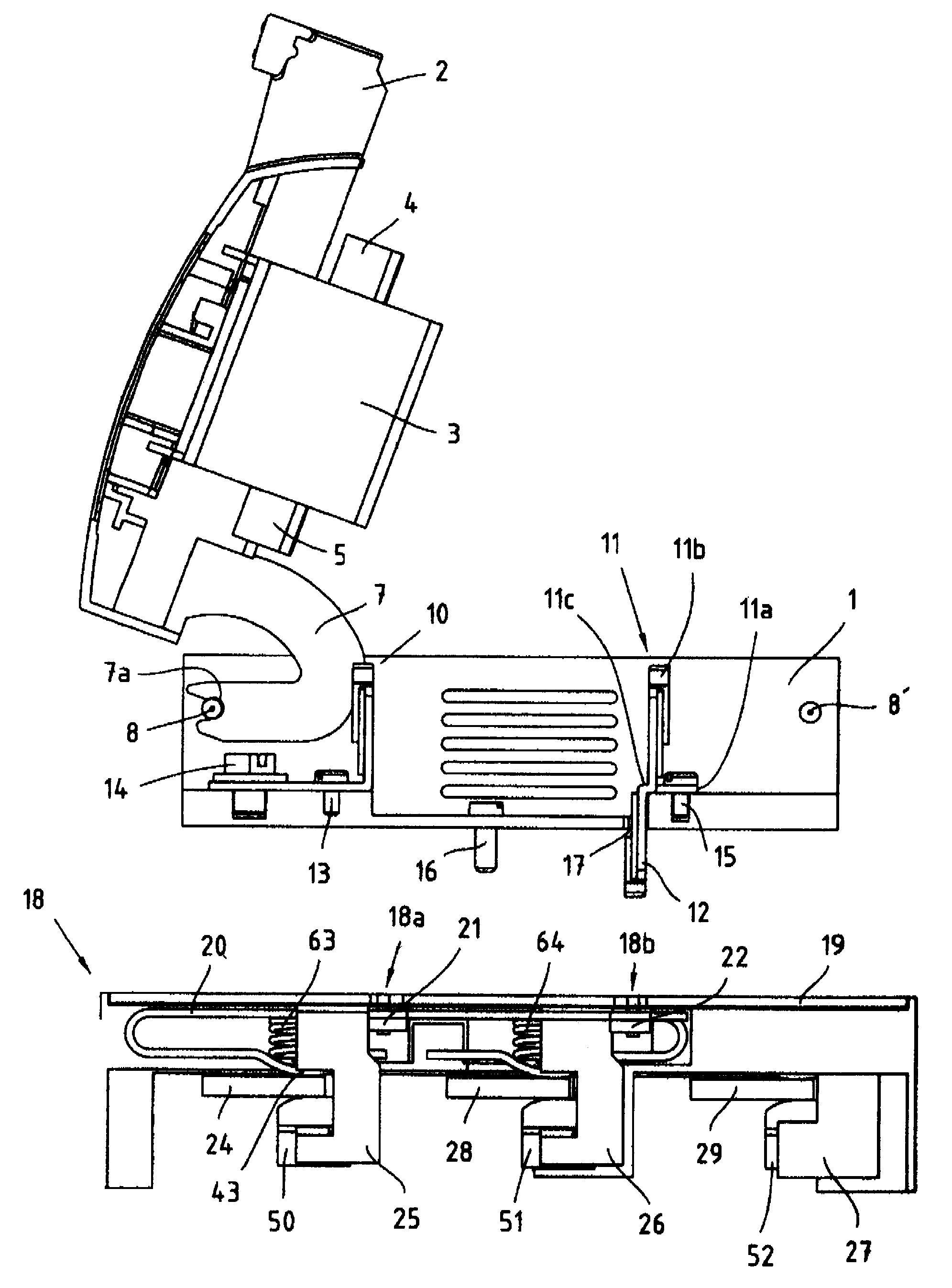 Switching device, particularly fuse switch disconnector