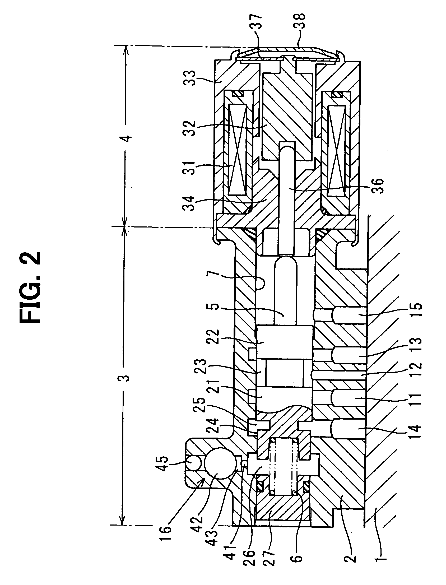 Oil pressure control device having a damper for suppressing pressure dither