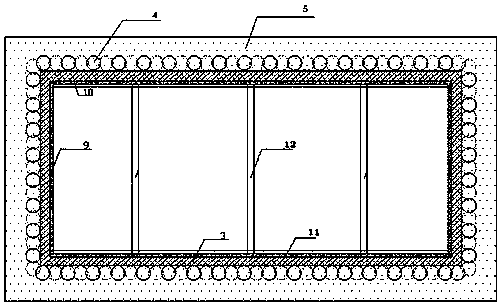 Reverse construction method of deep foundation pit in upper soft and lower hard water-rich stratum
