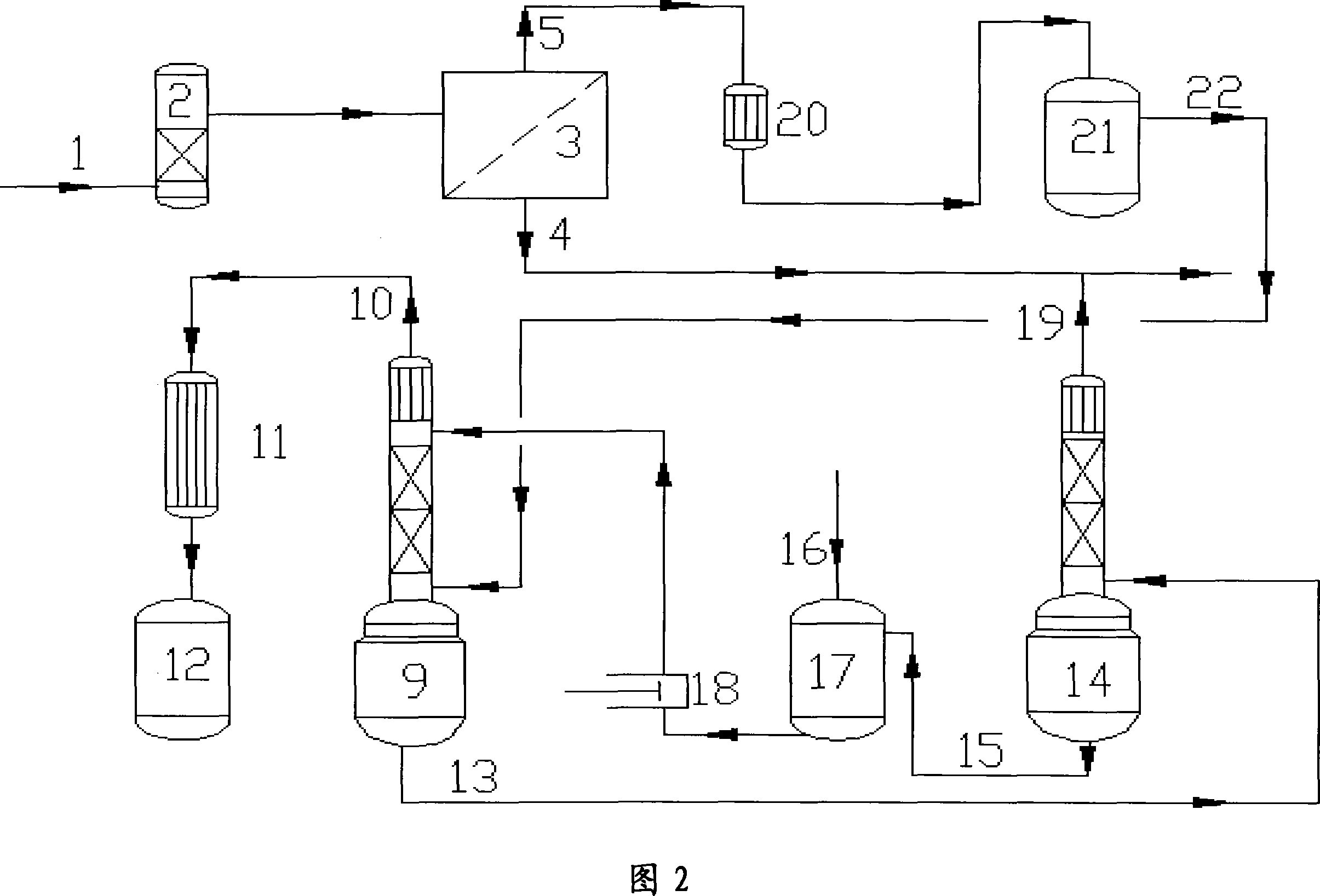 Freon 22/hexafluoropropylene azeotrope separating and recovering method