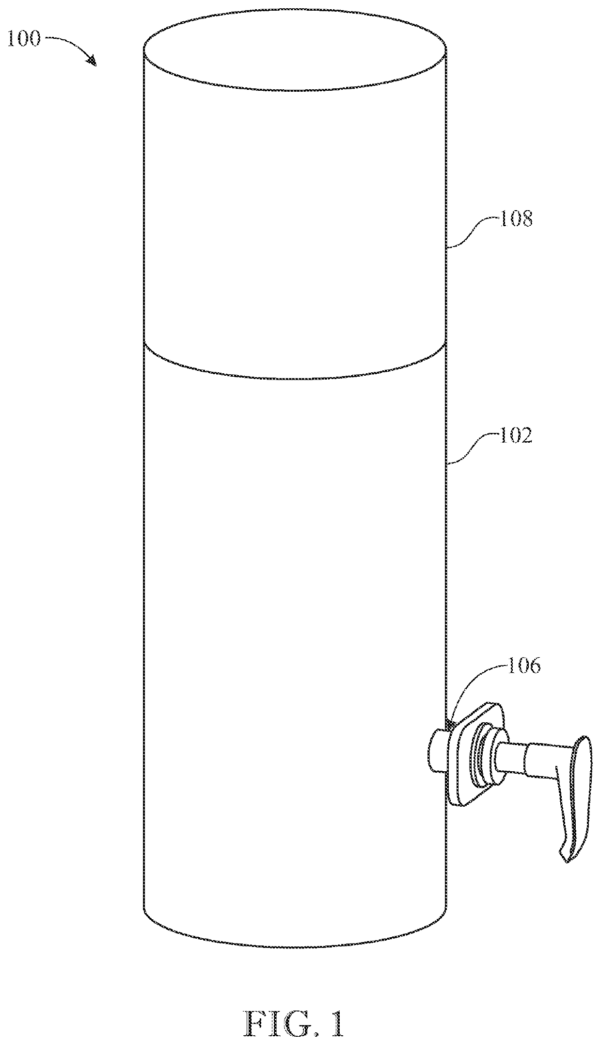 Liquid dispensing container and housing assembly