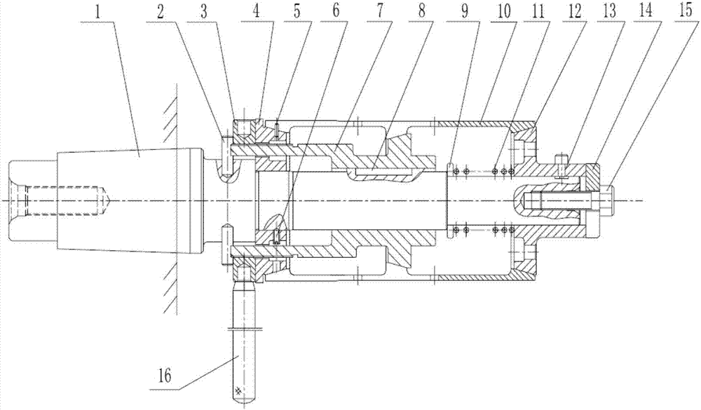 Segmented expansion spring clamping device