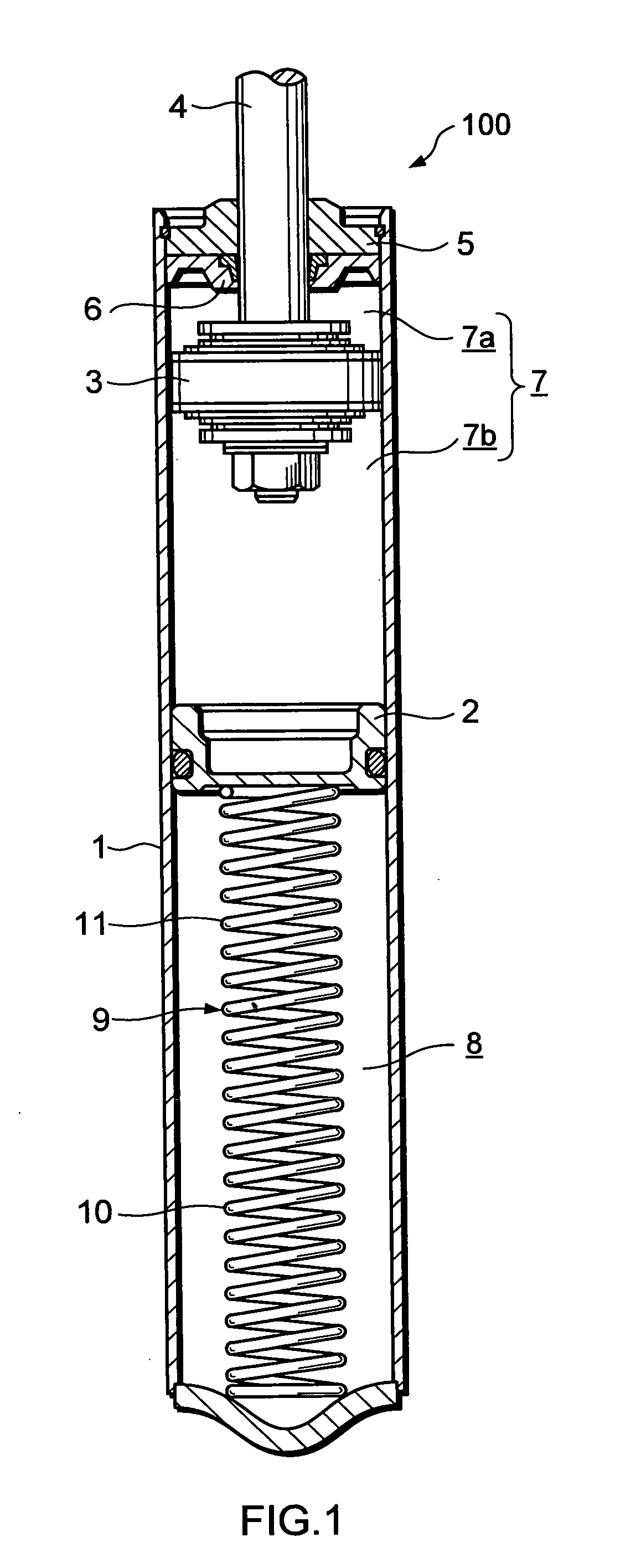 Single Cylinder Type Hydraulic Shock Absorber for Vehicle