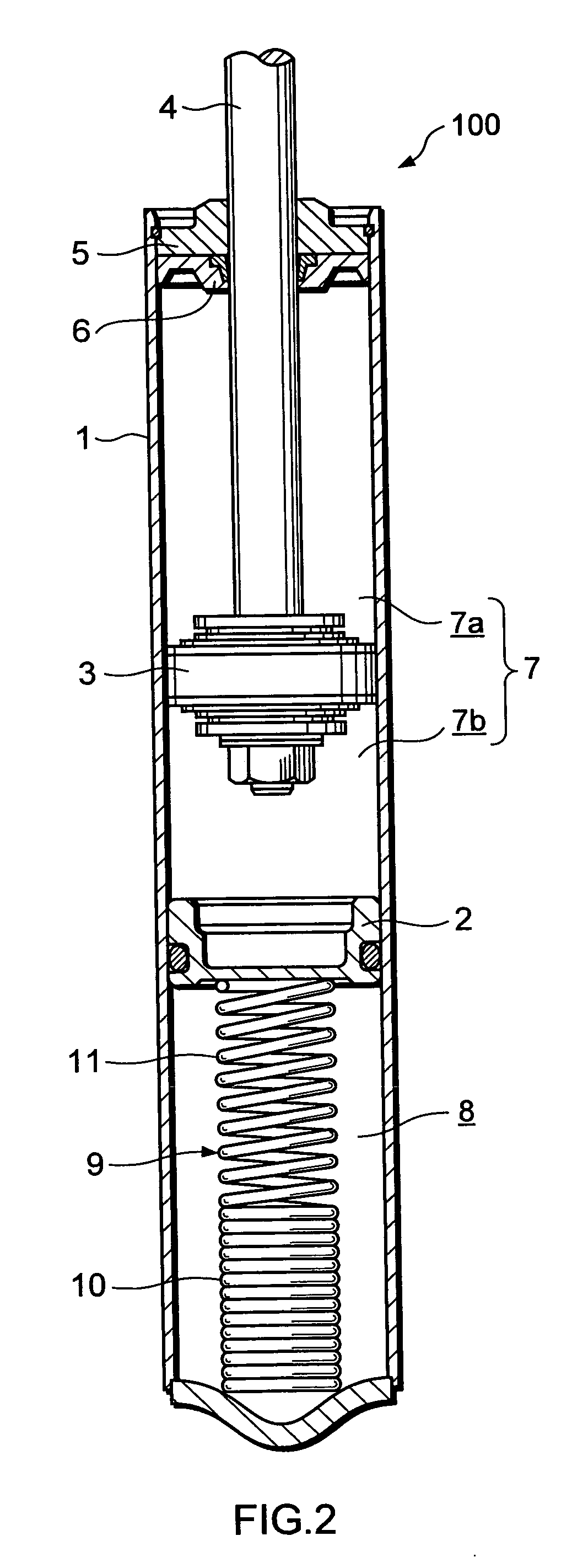 Single Cylinder Type Hydraulic Shock Absorber for Vehicle