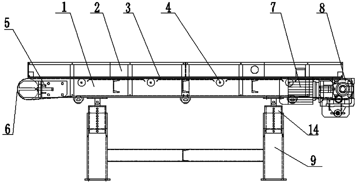 Automatic material throwing belt