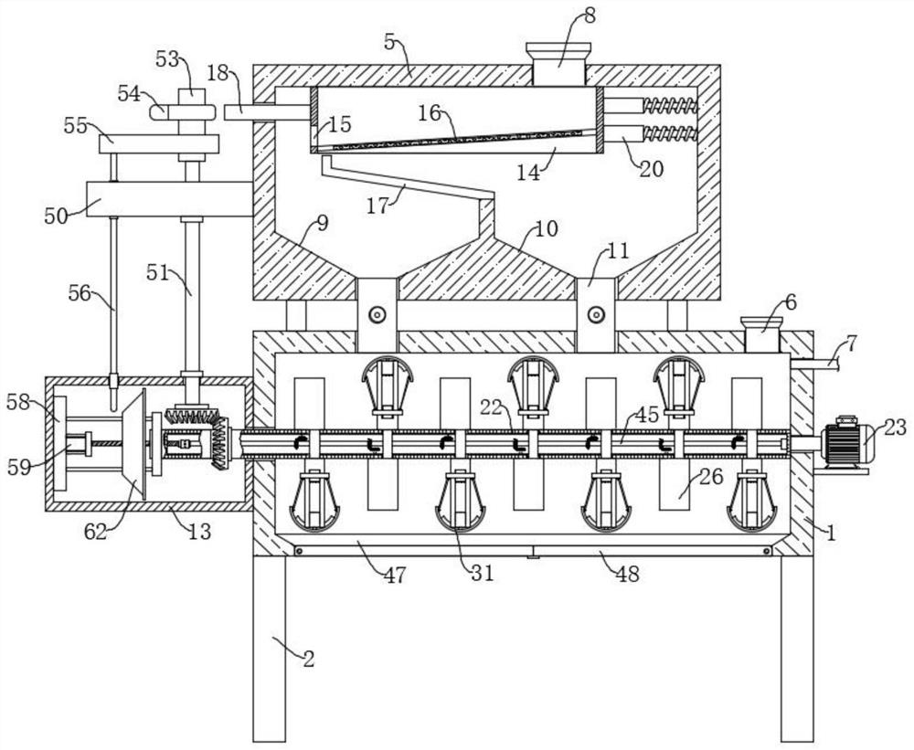 Multifunctional graded stirring device for constructional engineering