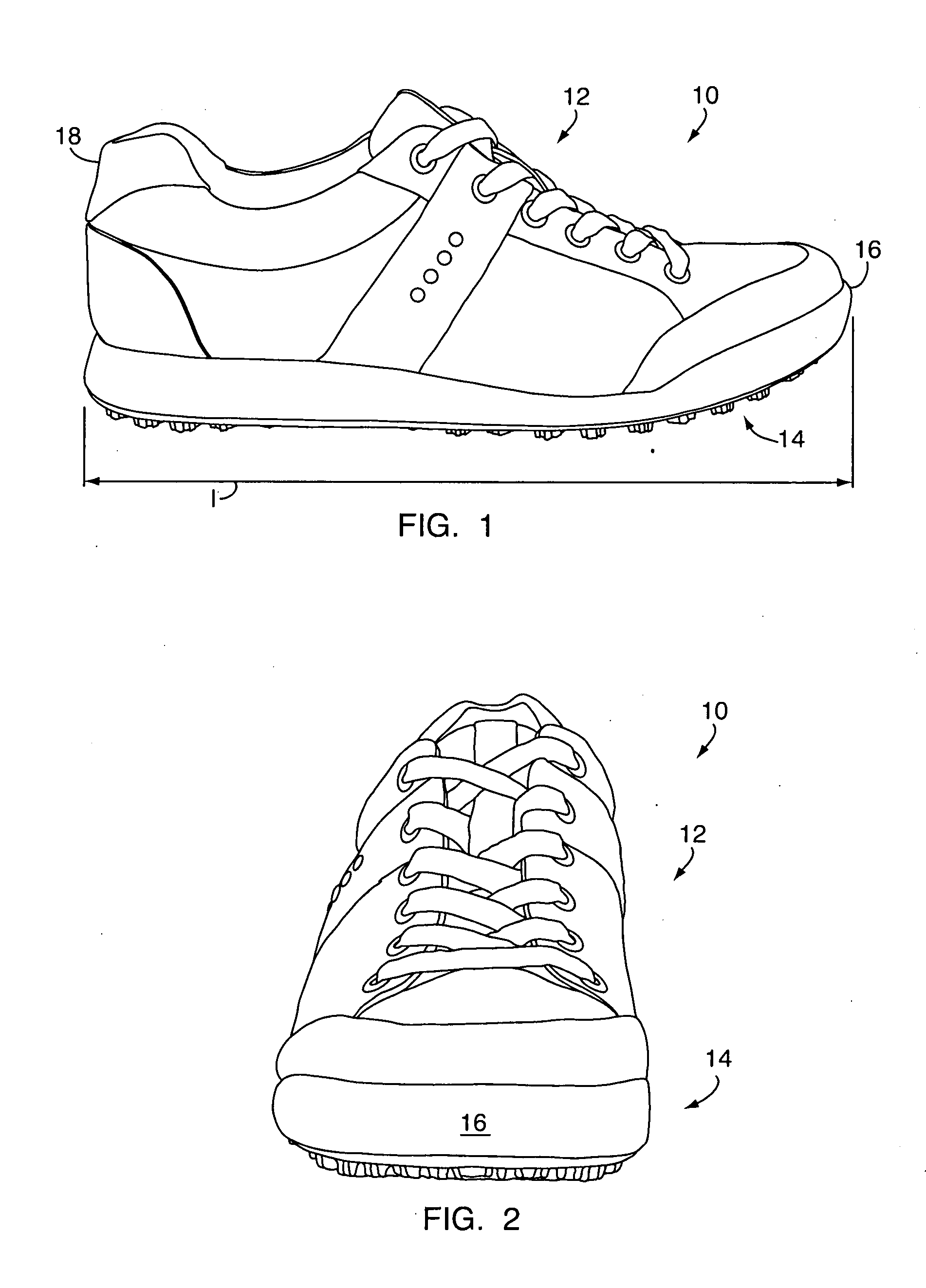 Sole for a golf shoe