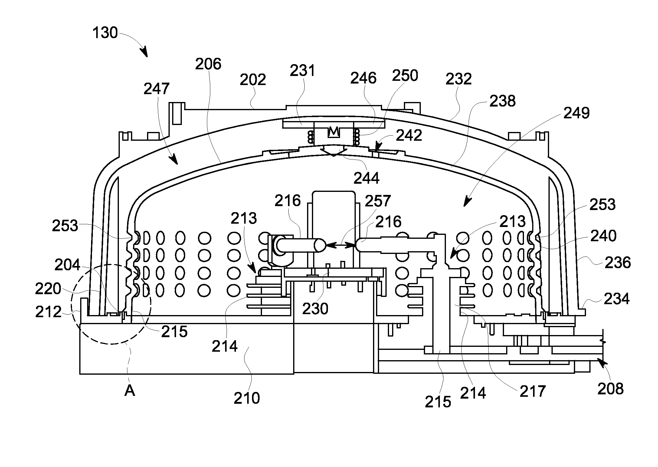 Variable venting and damping arc mitigation assemblies and methods of assembly