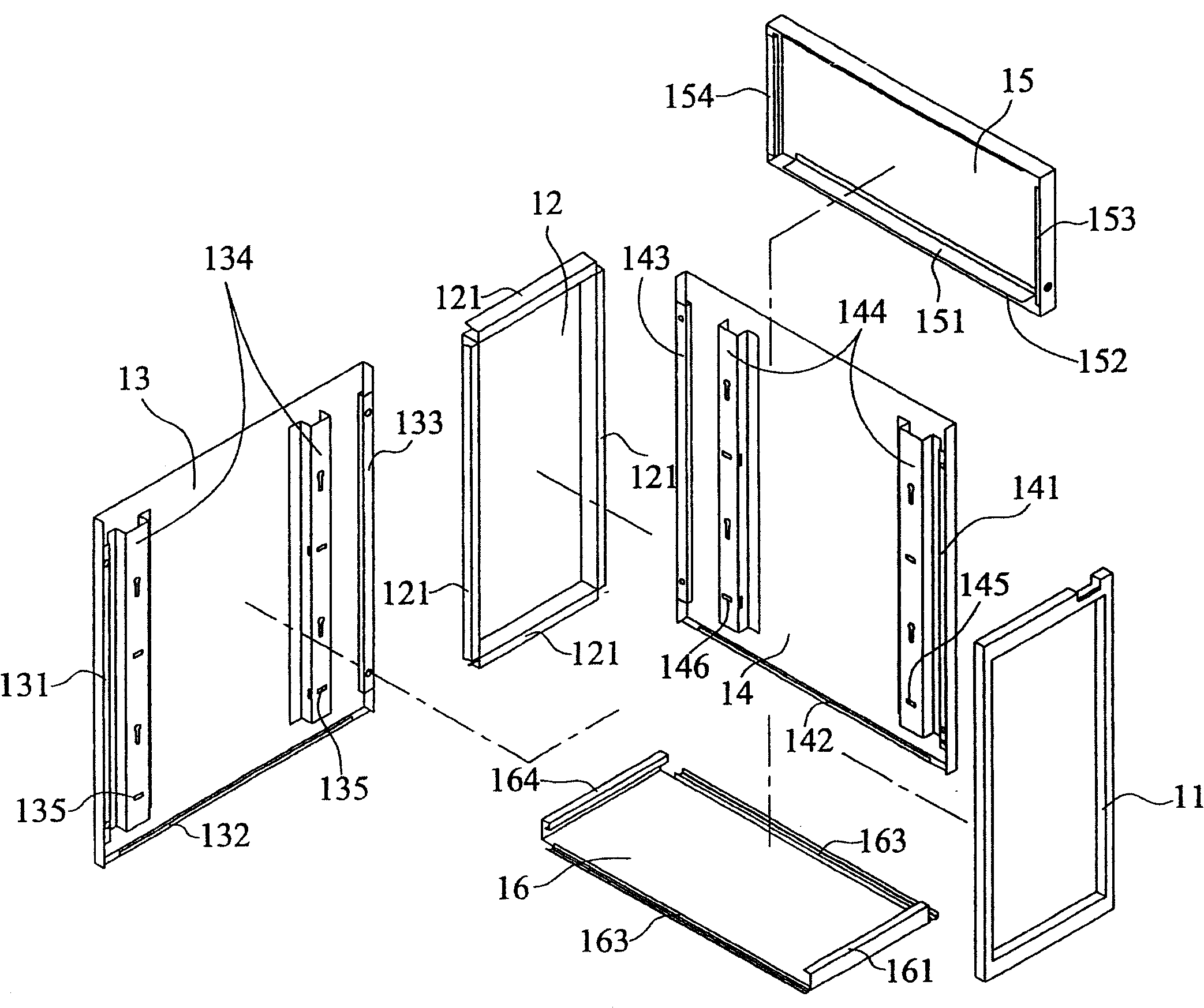 Combination type drawer affair cabinet