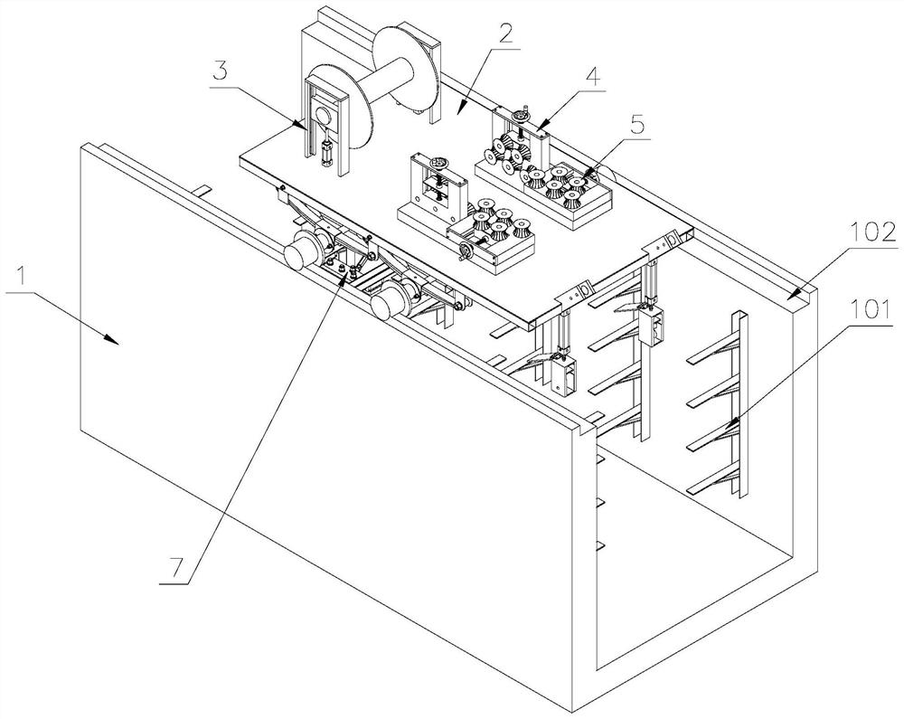 Cable laying device for cable trench