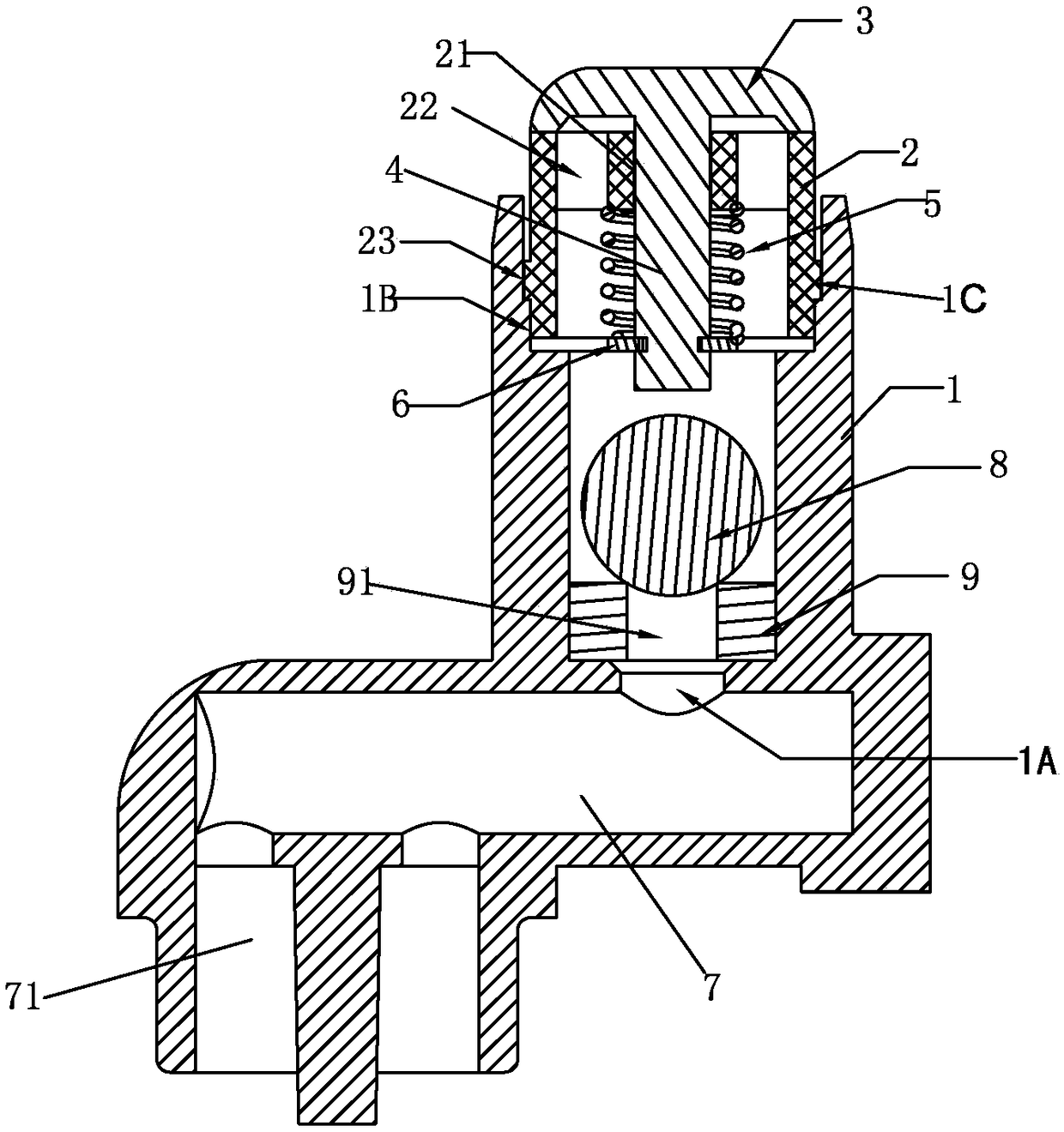 One-way valve and cooking machine using the same