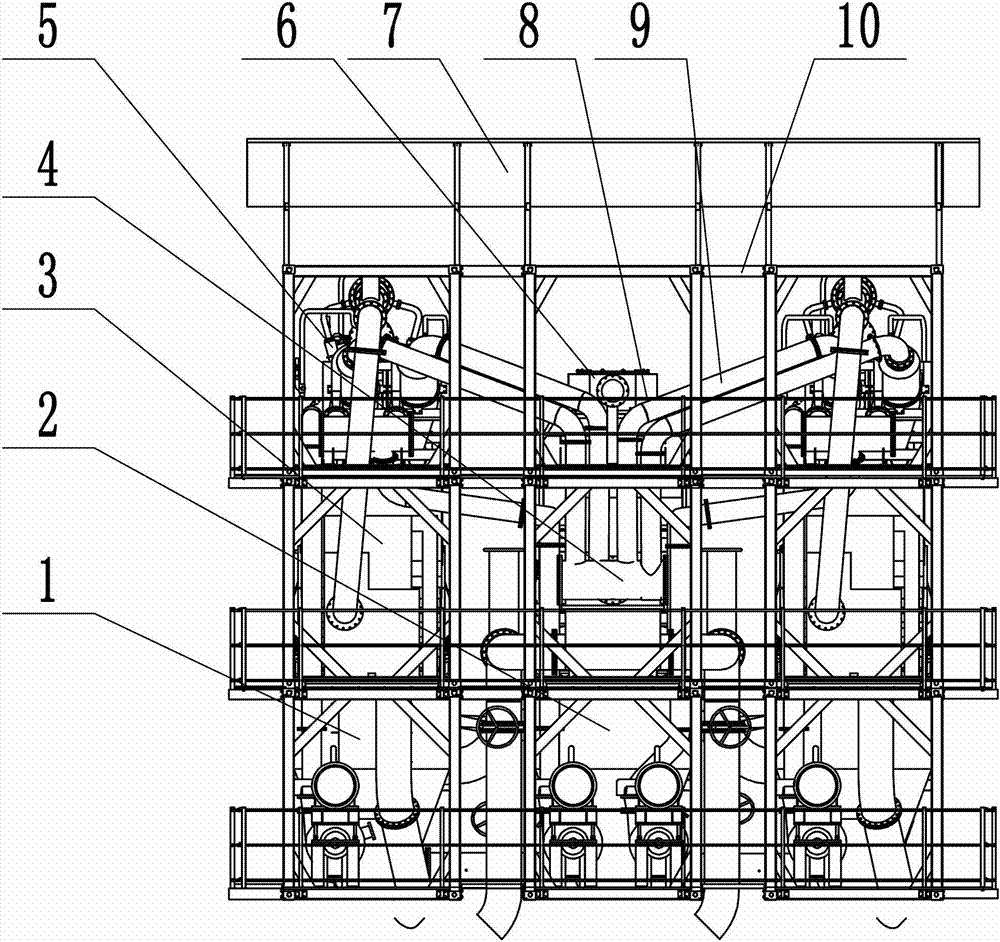 Integrated slurry purifier with three-dimensional space