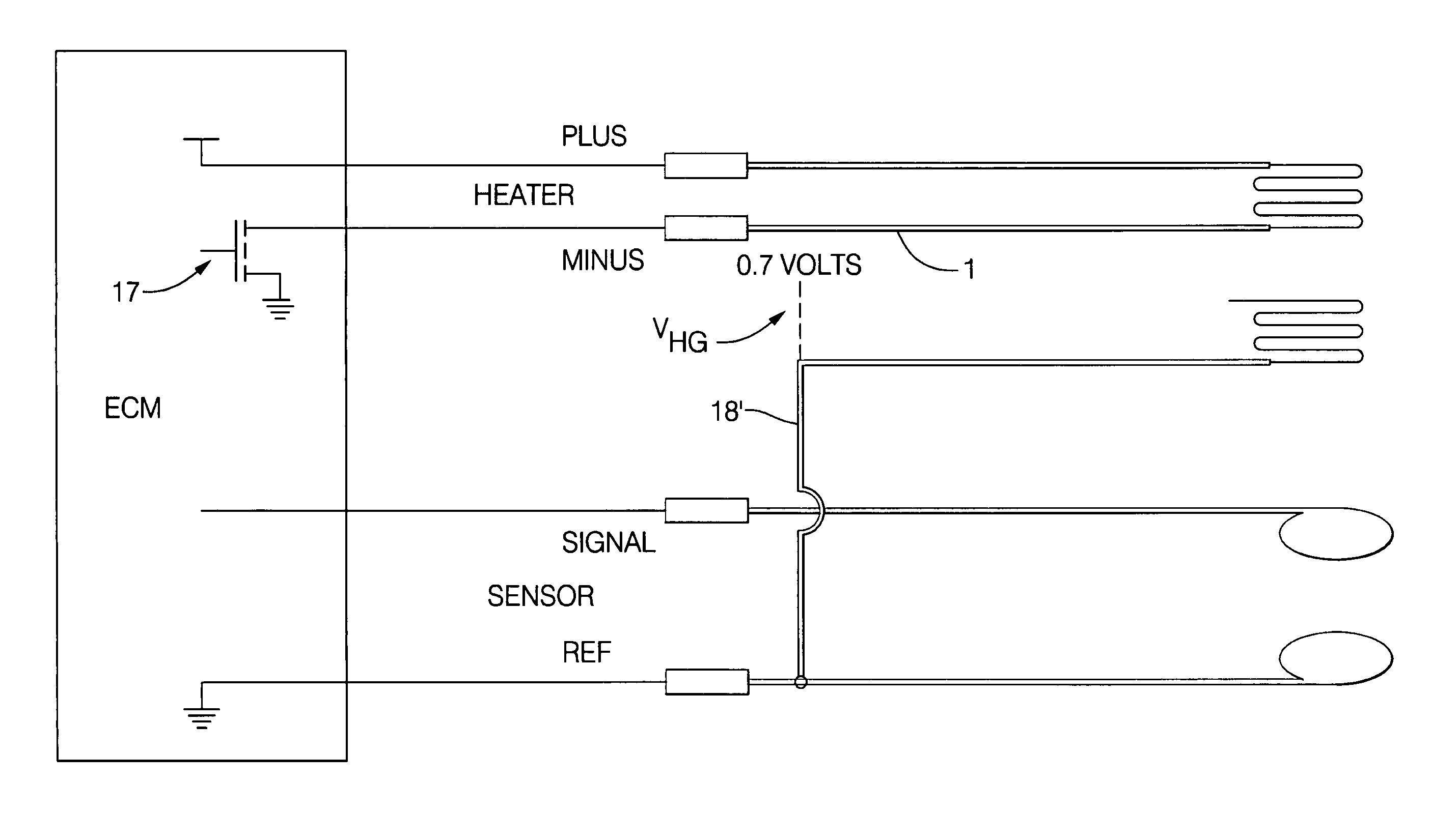 Sensor isolation plane for planer elements