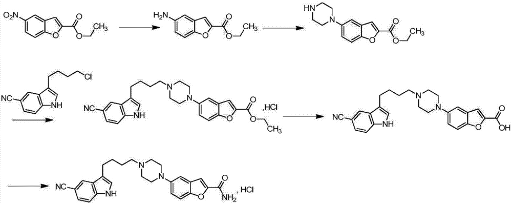 Vilazodone intermediate synthesis method