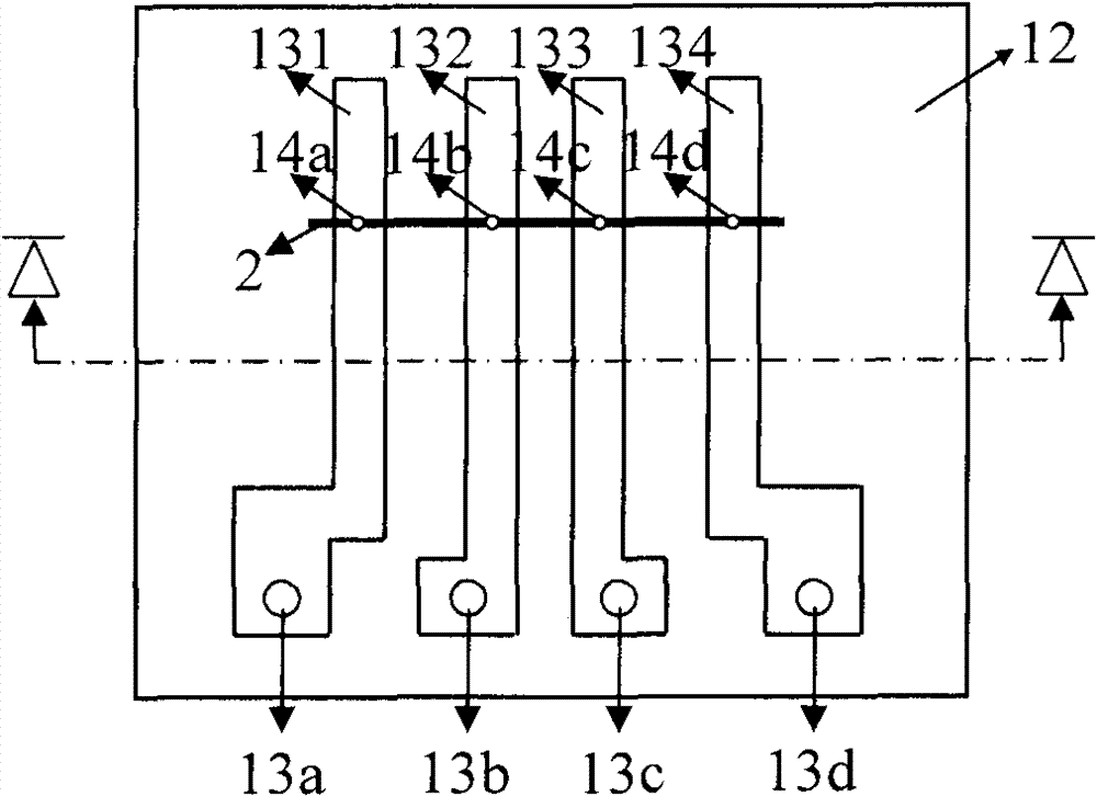 Method and device for testing thermal physical property of single conductive filamentary material by using harmonic method