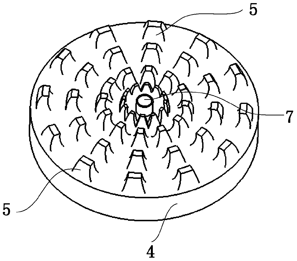 Spherical gear and fluted disk mechanism