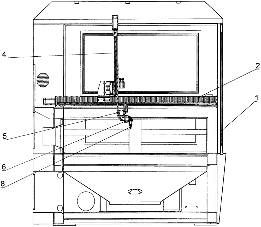 Three-dimensional five-axis laser cutting machine