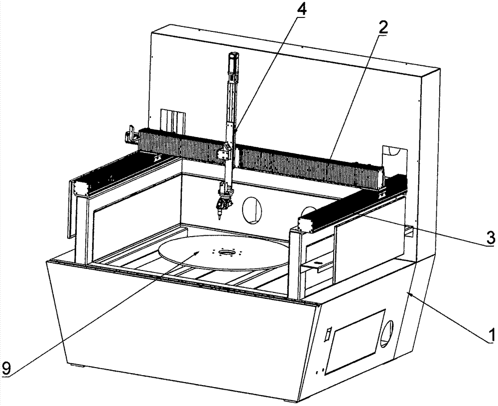 Three-dimensional five-axis laser cutting machine