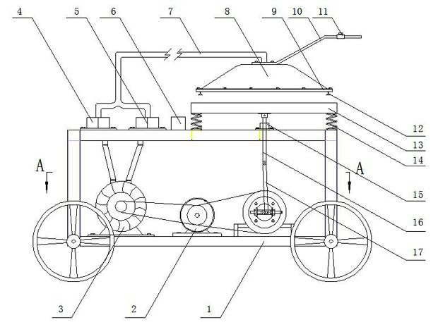 Air-suction vibration disk type field precise seeder for grain