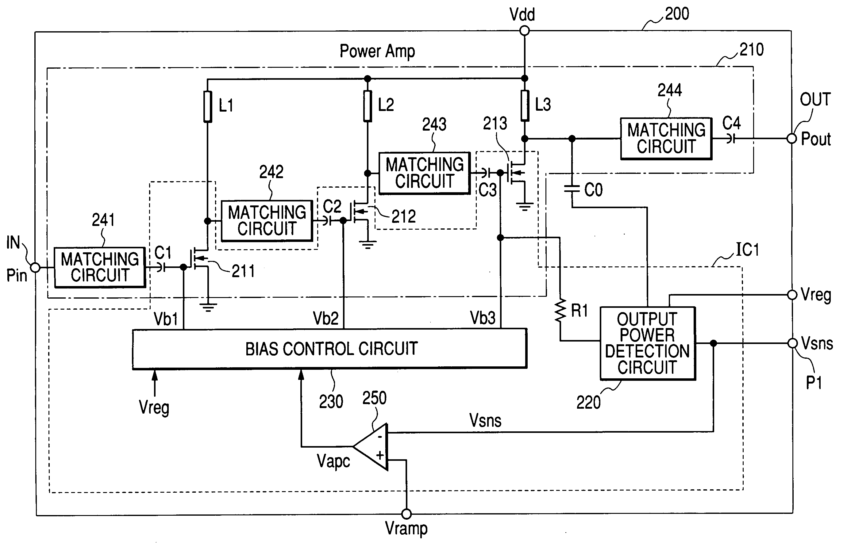 High frequency power amplifier circuit and radio communication system
