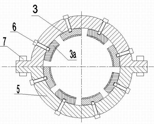Combined bearing used for vertical epicyclic gearbox of nuclear power circulating water pump